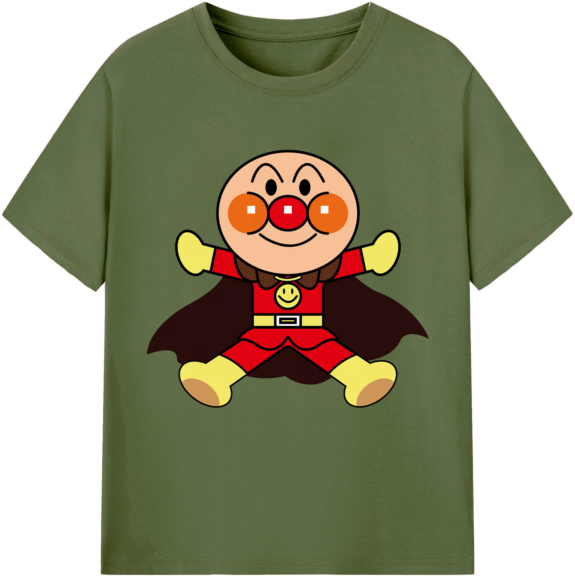 （画像用） アンパンマン Anpanman 綿100％半袖Tシャツ（フロントプリント）